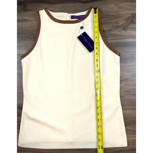 Ralph Lauren Purple Label Cream and Brown Sweater - Picture 4 of 7